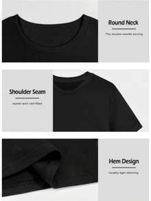 Graphic "Butterfly" T-Shirt For Men And Women, Comfortable Fit For Men, Round Neck Style, Extremely Soft, Breathable, Moisture-Wicking, Casual Summer Top, Essential Fashion Shirt. - Black - View 4