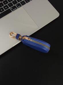 1pc Unisex Key Holder, Large Capacity Multi-Function PU Water-Resistant Key Organizer, Minimalist Compact Home Use Festival Graduation Teacher Appreciation Gifts Birthday Gift Holiday Essentials Graduation Gifts Cute For Men Travel Essential - Blue - View 7