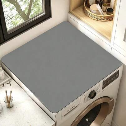 1 件装黑色/灰色洗衣机防尘垫，台面吸水垫，吸水速干冰箱垫，微波炉防尘罩，柔软硅藻土沥水垫，防滑超强吸水耐磨沥水垫，现代洗衣机和烘干机顶盖，适用于洗衣房和厨房，也适用于学校、办公室、家庭、旅行、包袋、收纳整理、返校用品等。