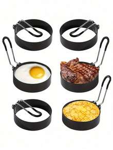 DIY Egg Frying Pan Heart-Shaped Boiled Egg & Rice Ball Mold Set, Stainless Steel Egg Frying Mold Tools, Suitable For Frying Eggs, Pancakes And Omelets - Kitchen Gadgets And Accessories - Multicolor - View 11