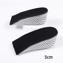 Invisible Height Increasing Insoles, EVA Memory Foam Heel Lift, 2/3/4/5cm Height Increase Pads, Unisex - Black - View 8