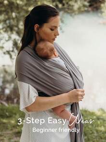 Đai địu em bé co giãn được nâng cấp - Đai địu kiểu quấn - Đai địu em bé rộng hơn và lớn hơn với túi đựng có dây rút, phù hợp cho trẻ sơ sinh đến trẻ nhỏ, đa chức năng địu phía trước, tiện lợi và dùng được cả bốn mùa. - Tro Nhật Thực - Xem 3