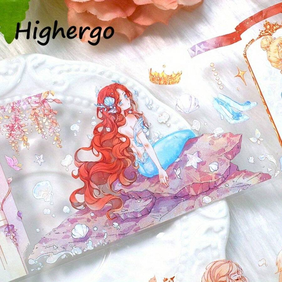 1 Pack 78.74 Inch/Roll Dreamy Princess Star Girl Magnetic Stickers, Decorative Fairy Tale Stickers Suitable For Scrapbooking, Magazines, Stationery - Multicolor - View 1