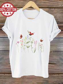 Women T-Shirts - [White] - View 1