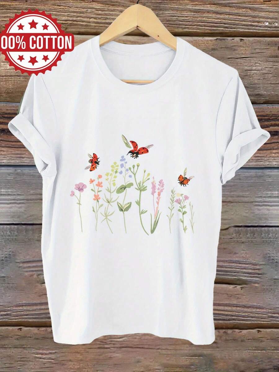 Women T-Shirts - [White] - View 1
