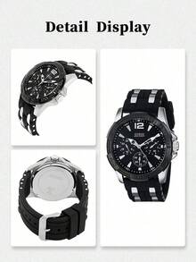 Gale Herrarmbandsur i svart kronograf med armband i blandat material, modell W0366G1 - Svart - Visa 6