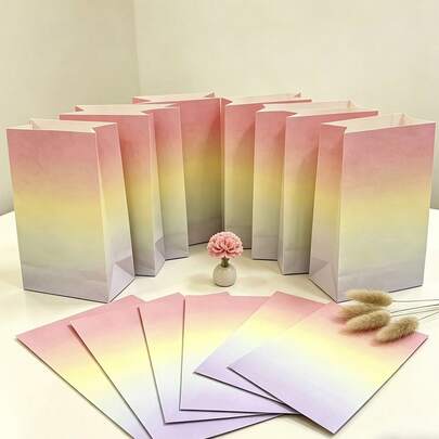 Hộp quà tặng tiệc tùng chủ đề cầu vồng 4/12, kích thước 24*13*8cm, túi thủ công tự làm, quà sinh nhật, quà tặng hoàn hảo, túi quà cưới, hộp quà tặng ngày lễ.