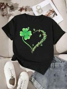 Dam-T-shirts - Svart - Visa 2