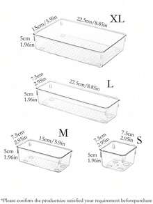25/12/5/1 Pcs Transparent Drawer Organizer Set, Multi-Functional Plastic Storage Boxes, Bathroom And Vanity Drawer Organizer Trays, 4 Sizes, Stackable And Portable Storage Trays, Suitable For Bathroom, Vanity, Jewelry Box, Cutlery, Drawer, Office, Holiday Decor, Room Decor, Bedroom Decor, Graduation Gift, Eid Al-Adha, Eid Al-Fitr Gifts - Clear - View 17