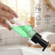 Dispensador de botellas de 4 onzas paquete de 2 botellas de jabón de plástico recargables botellas de jabón líquidas botellas de tamaño de viaje botellas vacías a prueba de fugas para cocina - Transparente - Ver 3
