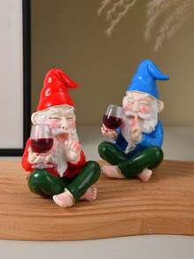 1pc Dwarf Drinking Statue - An Interesting Creative Design, Holding A Wine Glass, Suitable For Indoor And Outdoor Use. Great For Placement In Yards, Gardens, Living Rooms And Entryways. A Creative Gift Choice, Non-Food Contact. - Multiple Styles - View 6