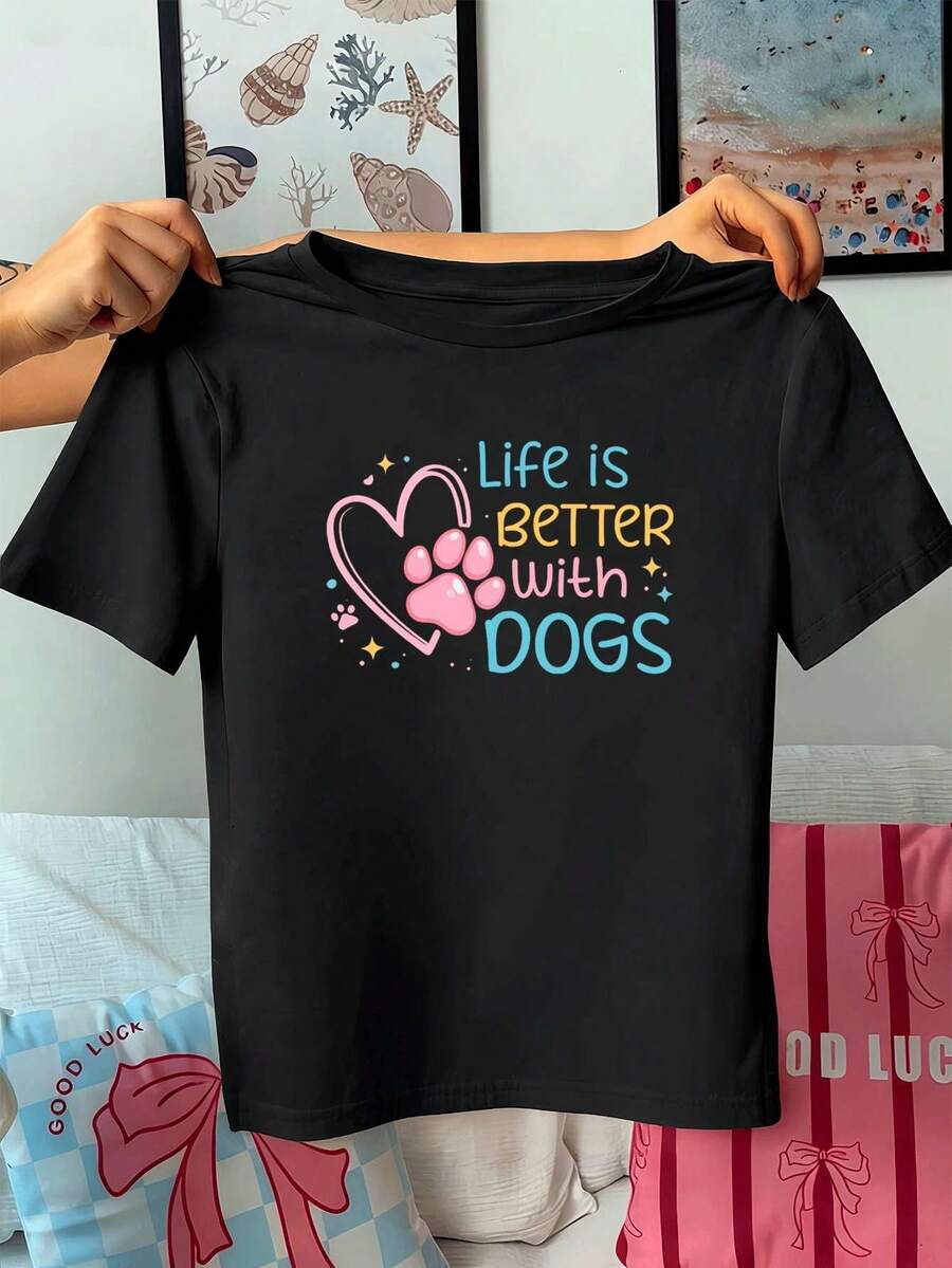 Women T-Shirts - Black - View 1
