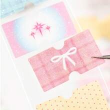 Etiquetas con brillo y cinta washi adorables, adecuadas para diarios, decoración, manualidades, etc. - multicolor - Ver 4