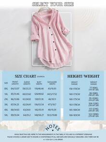 Plus Size Women Striped Long Sleeve Collared Button-Up Shirt, Autumn Pink Spring - Pink - View 5