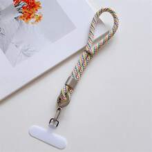 1pc Adjustable Braided Wrist Strap, Red Color Phone Lanyard, Versatile Carry Strap For Phone, Camera, Outdoor Use, Unisex - Multicolor - View 12