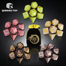 26 Set Dadu Poliedral D&D (Total 182 buah), Dadu Ukir 7 Warna dengan Tas Serut Besar, Cocok untuk D&D, Permainan Meja RPG, MTG, Pathfinder, dan Permainan Kartu. - MultiWarna - View 22