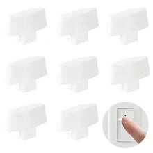 8pcs Dimmer Replacement Knobs For Lutron Glyder, Premium PETG Dimmer Light Switch Knob Missing Or Damaged Perfect Replacement (White) - Star - View 8