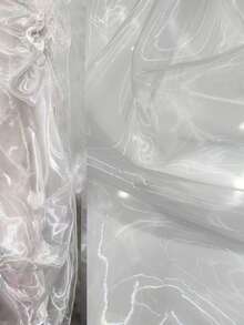 1pc Ultra-Thin Transparent Glass-Like Organza - Ethereal And Lightweight Texture - Hazy And Airy Ambiance - White - View 4