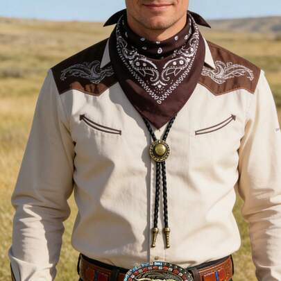 Cà vạt Bolo Cowboy miền Tây, Vòng cổ trang trí cổ áo sơ mi Bolo cá nhân