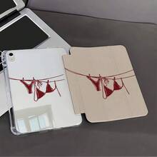 1 bao đựng máy tính bảng màu đỏ in họa tiết đẹp mắt, phù hợp với iPad thế hệ thứ 10 10.9 inch 2022/Air 13 (M3 2025)/Air 11 (M3 2025), tương thích với máy tính bảng , Honor. - Nhiều màu - Xem 7