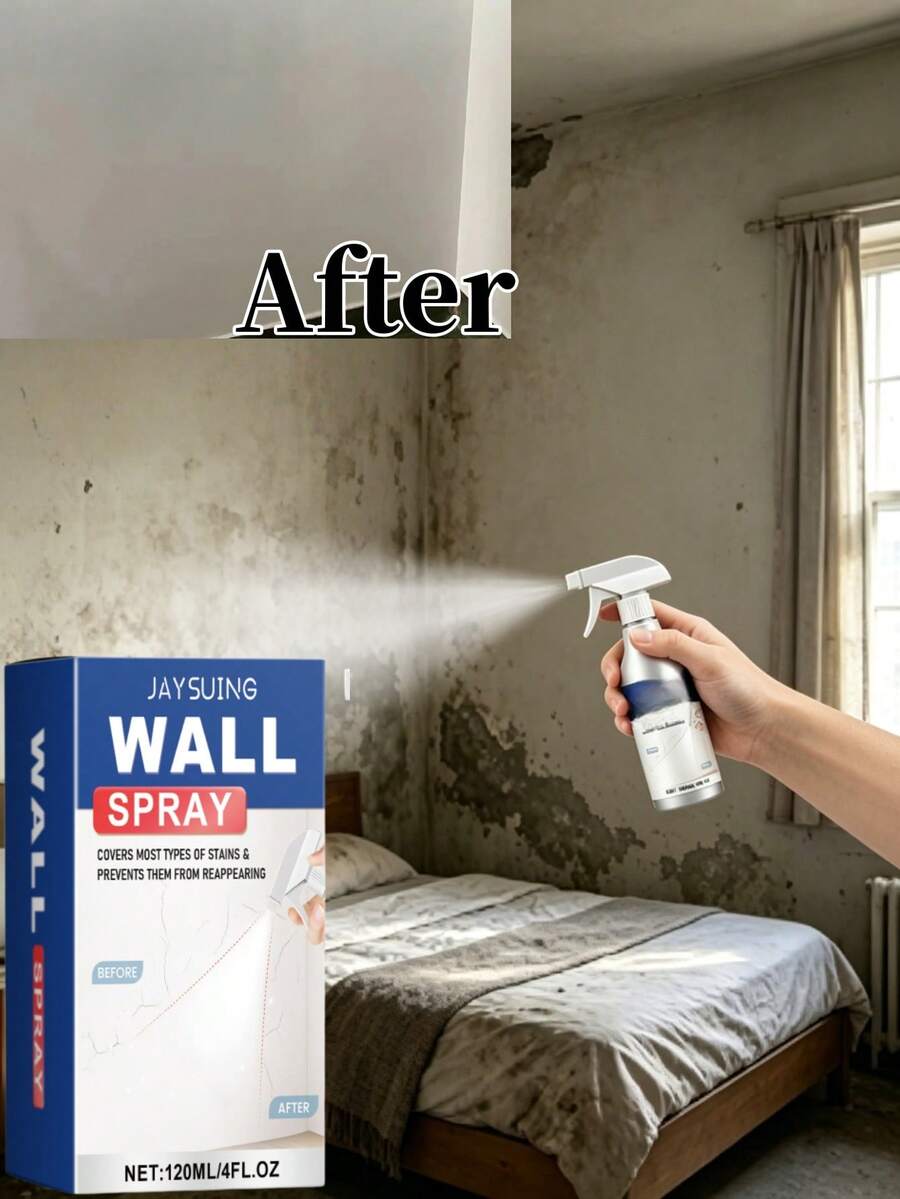 1set/120mlwallrefurbishmentspraypaint(Scraper+Gloves+Sandpaper),1pc/150gwhiteemulsionpaint+Brush.Easilycoversgraffitiandoldstains;Providesawhite,Texturedfinishremovesstainsessentialforrefurbishment;Doesnotaffectnormallivingconditionsafterapplication.