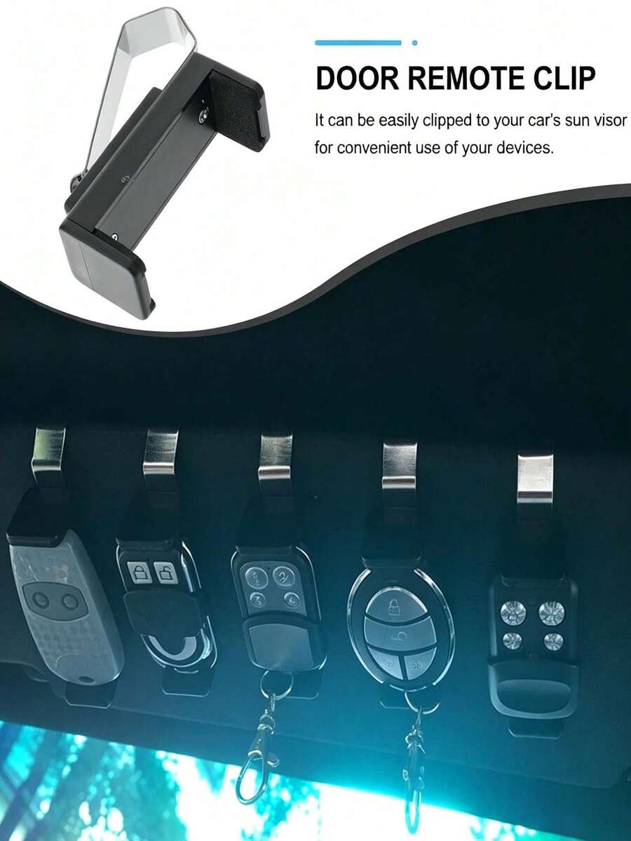 Universal Car Sun Visor Garage Door Remote Holder Clip, Compact And Durable Remote Control Bracket, Exquisite Craftsmanship Remote Holder Clip - Universal Car Sun Visor Storage Accessory Suitable For Garage Opener - A - View 1