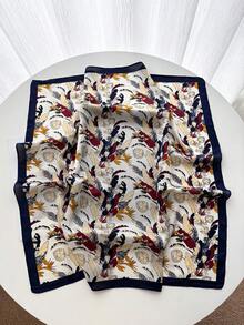 1 chiếc khăn quàng cổ màu trơn dành cho nữ, kiểu dáng vuông, băng đô/khăn quàng cổ 70x70cm, vật dụng cần thiết khi đi du lịch, khăn tắm biển. - Màu xanh hải quân - Xem 2