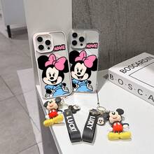 This Disney Mickey Mouse Pattern Lanyard Phone Case Features A Strong Magnetic Closure And Full Coverage Of Acrylic And TPU Material. It's Shockproof, Lightweight, And Suitable For IPhone17/16/11/13/15/15 Plus/15 Pro/15 Pro Max/12/14 Pro Max/11 Pro Max/12 Pro/12 Pro Max/13. It's A Popular Birthday Gift, Business Gift, Durable, Stain-Resistant, And Fingerprint-Resistant New Phone Case For Men And Women. It Also Includes A Mickey Mouse Phone Case And Mickey Mouse Doll Bracelet. Compatible With SamsungGalaxy S20, S21, S22, S23, And S24 Series. It's The Perfect Gift For Friends And Family. This Stylish Phone Case Is Fun, Lightweight, And Durable. IPhone17 Pro Max Phone Case, Minnie Phone Case. - Hồng - Xem 8