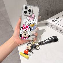 This Disney Mickey Mouse Pattern Lanyard Phone Case Features A Strong Magnetic Closure And Full Coverage Of Acrylic And TPU Material. It's Shockproof, Lightweight, And Suitable For IPhone17/16/11/13/15/15 Plus/15 Pro/15 Pro Max/12/14 Pro Max/11 Pro Max/12 Pro/12 Pro Max/13. It's A Popular Birthday Gift, Business Gift, Durable, Stain-Resistant, And Fingerprint-Resistant New Phone Case For Men And Women. It Also Includes A Mickey Mouse Phone Case And Mickey Mouse Doll Bracelet. Compatible With SamsungGalaxy S20, S21, S22, S23, And S24 Series. It's The Perfect Gift For Friends And Family. This Stylish Phone Case Is Fun, Lightweight, And Durable. IPhone17 Pro Max Phone Case, Minnie Phone Case. - 藍色 - 查看 7