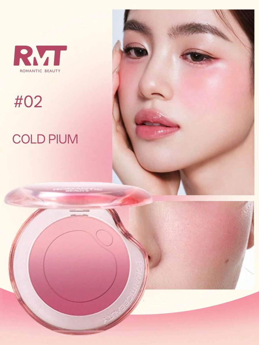 浪漫之美:RMT渐变腮红,持久妆效,自然高光修容腮红,哑光妆效,适合节日、日常使用,母亲节礼物,情人节礼物,送给姐妹的礼物 - 02碎桃金 - 查看 1