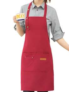 Adjustable Halter Apron For Catering, Minimalist Outdoor BBQ And Work Use - Multicolor - View 5