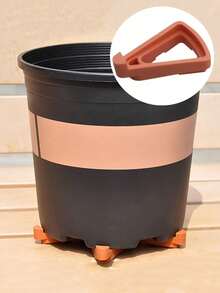 5 piezas/3 piezas Almohadillas para macetas, soportes para macetas, adecuados para macetas de interior y exterior, fáciles de instalar, promueven el crecimiento de las plantas, base de soporte móvil, elevan las macetas, base ligera, soporte de maceta invisible, esterilla antirroturas y transpirable, bandeja de maceta antideslizante, adecuado para jardín, césped, terraza, jardinería, decoración del hogar, plantas en maceta, adecuado como regalo para mujeres y hombres - multicolor - Ver 3