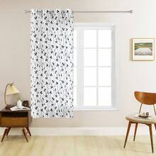 1pc/2pcs Embroidered Sheer Curtain/Tree Branch Embroidered Textured Linen-Like Curtain/Top Metal Grommet Design Sheer Curtain/Indoor Lighting Balanced Filtering Transparent Curtain/Suitable For Living Room, Bedroom, Study, Kitchen, Home Decor, Farmhouse, Villa - Black - View 21