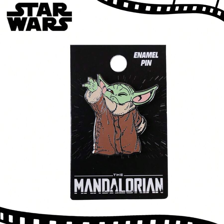 StarWars 1枚星球大战官方授权锌合金珐琅徽章，可收藏，尤达宝宝夹克翻领别针，动漫背包别针，新奇饰品，防锈金属胸针，礼品 - 彩色 - 查看 1