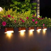 4pcs Solar Powered Outdoor Lights, Waterproof Stair Step Lights, Wall Lights, Railing Lights For Home Garden - Solar Wall Lamp - View 5