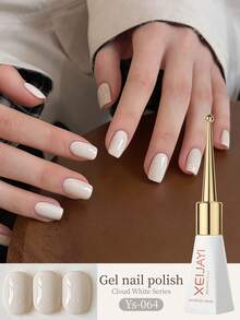 XEIJAYI 1 Bottle 10ml Moonlight White Gel Nail Polish - Long-Lasting Gloss, High Saturation Shine, Durable Nail Gel, Suitable For Nail Salon DIY Women's Gift - White - View 1