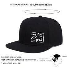 Mũ lưỡi trai nam số 23, thêu số cá nhân, kiểu dáng đường phố hip-hop, thích hợp cho mùa xuân, mùa thu, du lịch và đi biển. - Nhiều màu - Xem 2