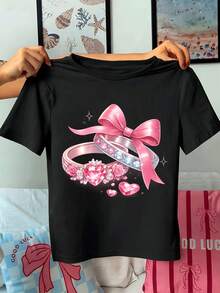 Dam-T-shirts - Svart - Visa 1