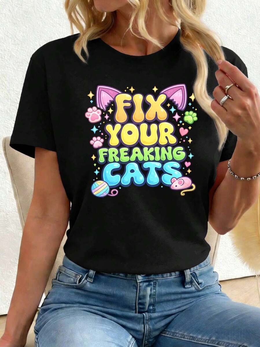 Women T-Shirts - Black - View 1