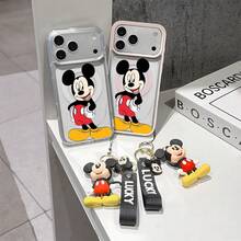 Este estuche para teléfono con patrón de Mickey Mouse de Disney cuenta con un cierre magnético resistente y una cobertura completa de material acrílico y TPU. Es a prueba de golpes, ligero y adecuado para iPhone17/16/11/13/15/15 Plus/15 Pro/15 Pro Max/12/14 Pro Max/11 Pro Max/12 Pro/12 Pro Max/13. Es un regalo de cumpleaños popular, un regalo de negocios, duradero, resistente a las manchas y a las huellas dactilares. Nuevo estuche para teléfono para hombres y mujeres. También incluye un estuche para teléfono de Mickey Mouse y una pulsera de muñeco de Mickey Mouse. Compatible con la serie Galaxy S20, S21, S22, S23 y S24. Es el regalo perfecto para amigos y familiares. Este elegante estuche para teléfono es divertido, ligero y duradero. Estuche para iPhone17 Pro Max, estuche para Minnie. - transparente - Ver 3