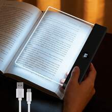Rechargeable LED Clip-On Book Light, 2026 Upgraded Flat Reading Lamp, 3 Color Temperatures, Timer Function, Stepless Dimming Anti-Glare Smart Design, Suitable For Bedside Reading - 3-color Light - View 2
