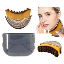 1/2 piezas Cepillo de drenaje linfático facial, Cepillo de drenaje linfático, Herramienta de masaje de drenaje linfático para reducción de doble mentón, Cepillo de limpieza facial ergonómico para esculpir - Multicolor - Ver 1