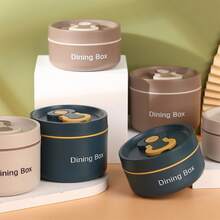 Bộ 3 hộp cơm bento hình bầu dục, hộp đựng thức ăn trưa di động dung tích lớn kèm túi và dụng cụ, bảo quản thực phẩm cho salad, dùng được trong lò vi sóng và máy rửa chén, phù hợp cho học sinh và người lớn ở trường học, văn phòng, cắm trại, dã ngoại, du lịch. - Nhiều màu - Xem 7