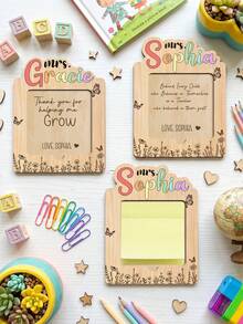 1pc Customized Memo Clip, Can Customize Text, Personalized Teacher Gift, Teacher's Day Gift, End Of School Year Gift, Personalized Teacher Name Gift - Multicolor - View 5