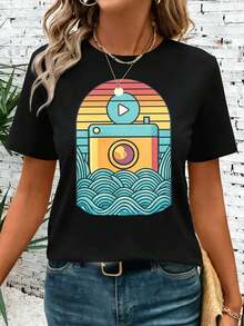 Women T-Shirts - Black - View 1