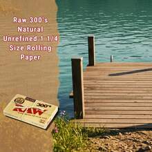 RAW Organic 300 125 1 1_4 Size Rolling Papers 1 Pack = 300 Leaves, 300 Count (Pack Of 1) - 白色 - 查看 5