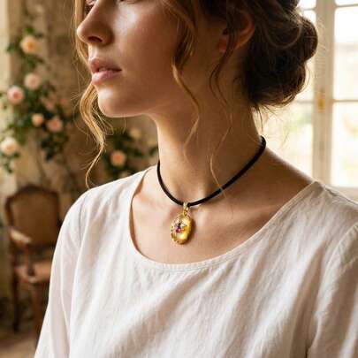 1件吊坠项链绳，适合女性日常、约会、派对和度假佩戴