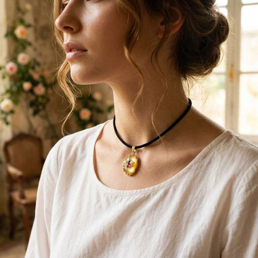 1 dây chuyền mặt dây, thích hợp cho nữ giới đeo hàng ngày, hẹn hò, dự tiệc và đi nghỉ mát. - Nhiều màu - Xem 1