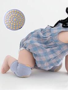 5/3双装防滑针织婴儿爬行护膝，简约卡通设计，适合婴幼儿 - 彩色 - 查看 6