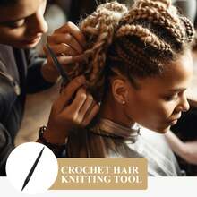 Bộ kim móc tóc dreadlock mới, dụng cụ đan dreadlock hai đầu, dụng cụ thắt chặt tóc sisterlocks, dụng cụ đan và tết tóc nhẹ cho kiểu tóc giả tự làm - Xem 11